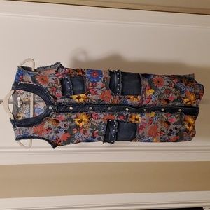 2. Tops - ADORE jacket, duster, long vest studded denim trim